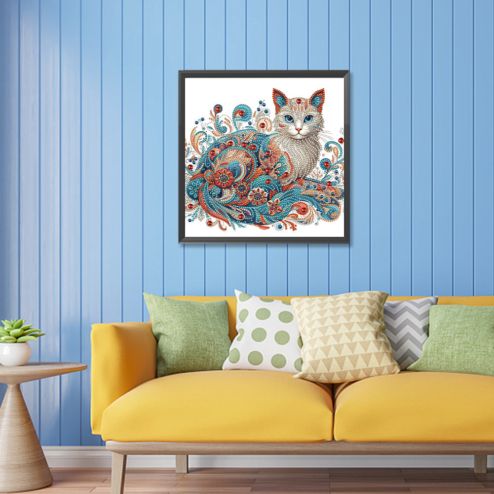 Exquisite Cat - Special Shaped Drill Diamond Painting 30*30CM