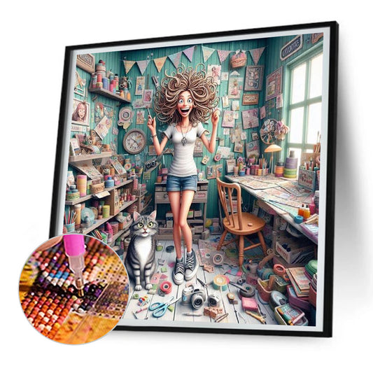 Handmade Girl - Full Round Drill Diamond Painting 30*30CM
