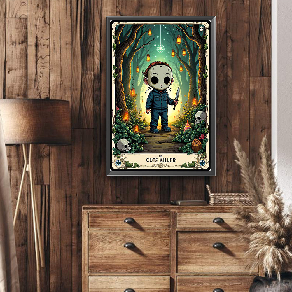 Halloween Horror Tarot - Full Round Drill Diamond Painting 40*60CM