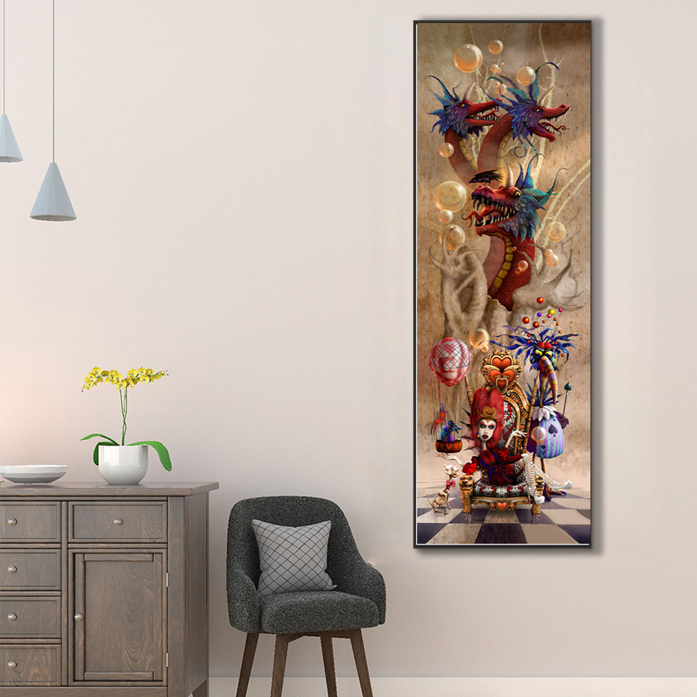 Funny Bird Alice In Wonderland - Full Round Drill Diamond Painting 30*90CM