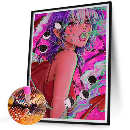 Devil Girl - Full Round Drill Diamond Painting 30*40CM