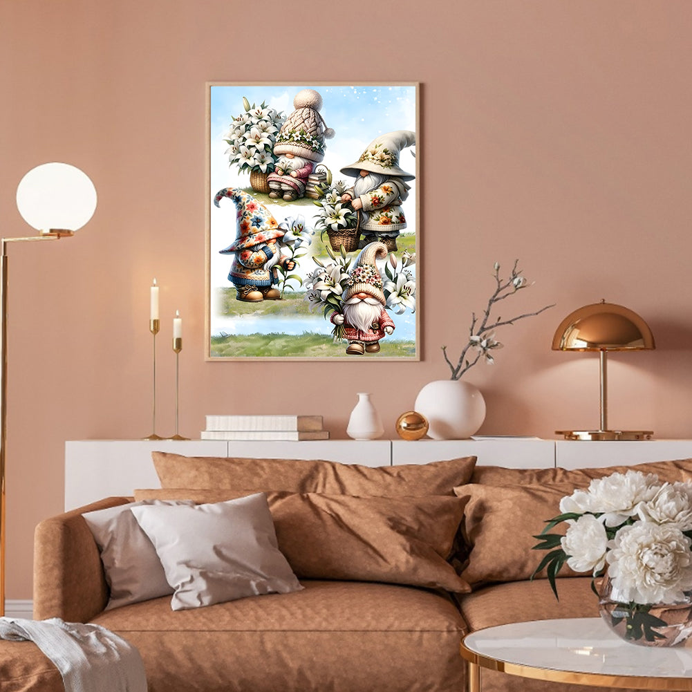 Flower Goblin - Full Round Drill Diamond Painting 30*40CM