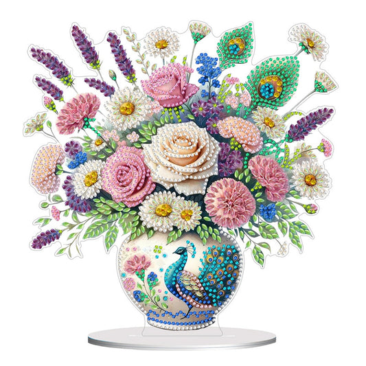 Flower Bouquet Table Top Diamond Painting Ornament Kits Home Decor (Flower C)