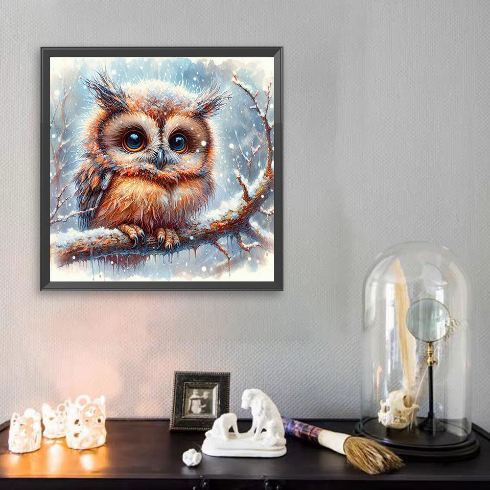 Small Animals In The Snow - Full Square Drill Diamond Painting 30*30CM