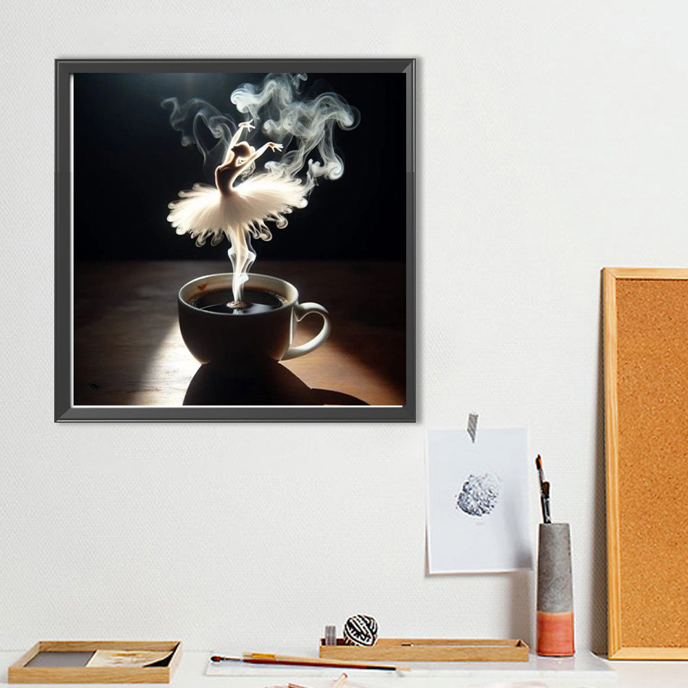 Dancer On Coffee - Full Round Drill Diamond Painting 40*40CM