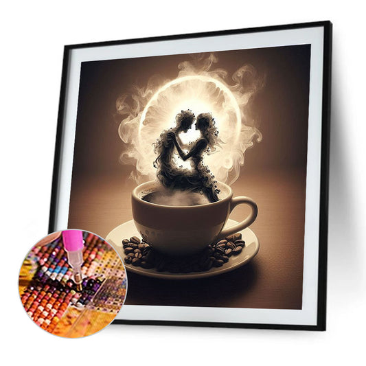 Dancer On Coffee - Full Round Drill Diamond Painting 40*40CM