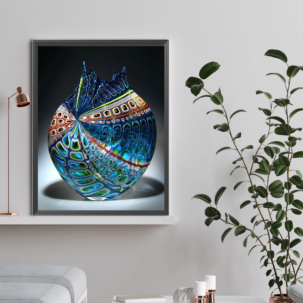 Spotted Vase - Full Round Drill Diamond Painting 30*40CM