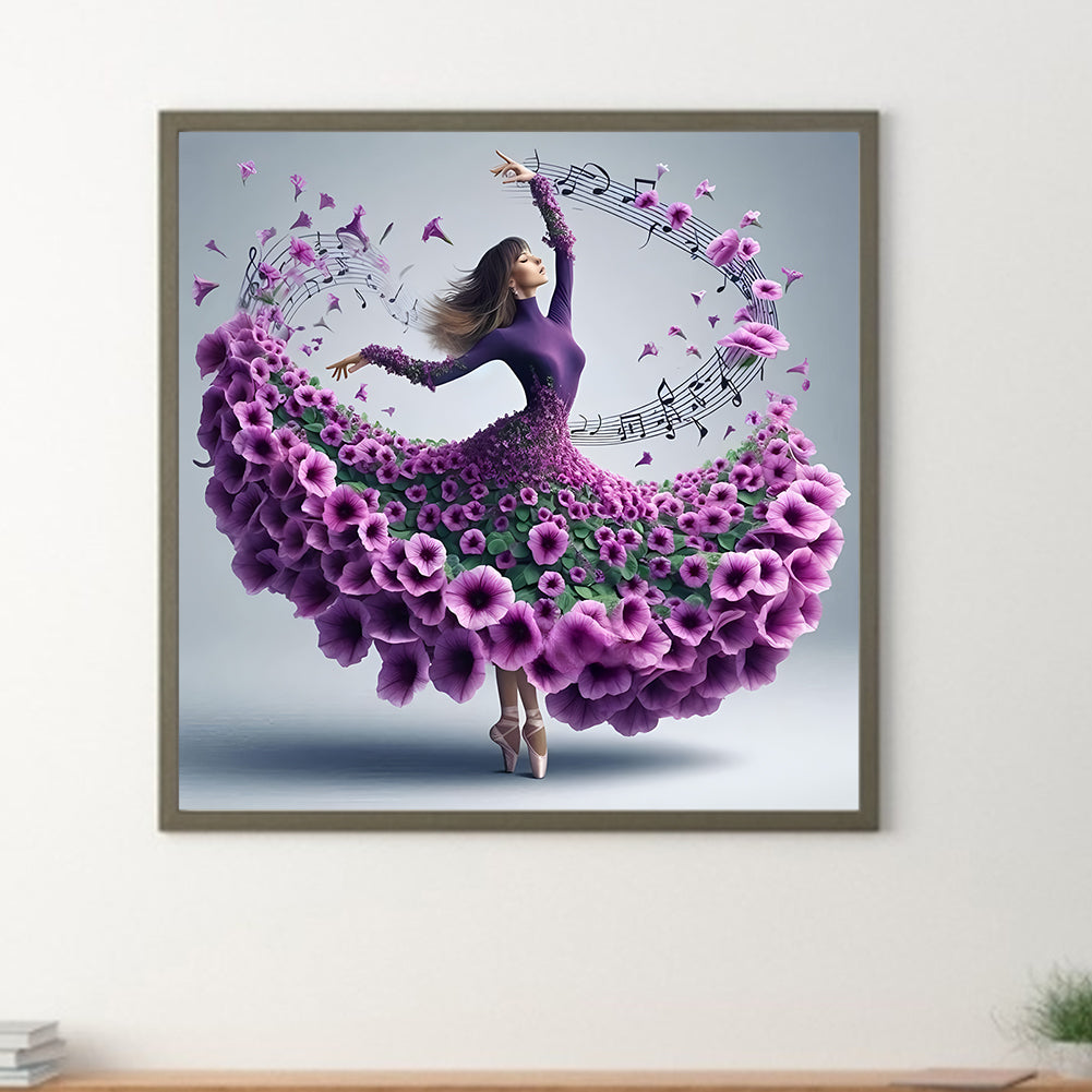 Beautiful Skirt Girl - Full Round Drill Diamond Painting 40*40CM