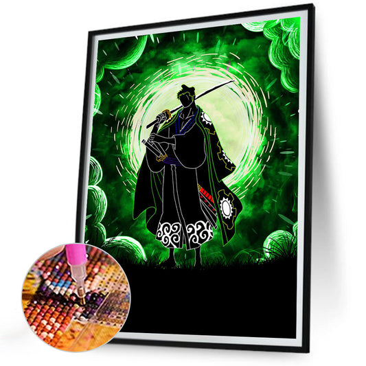 Anime Silhouette - Full Round Drill Diamond Painting 30*40CM