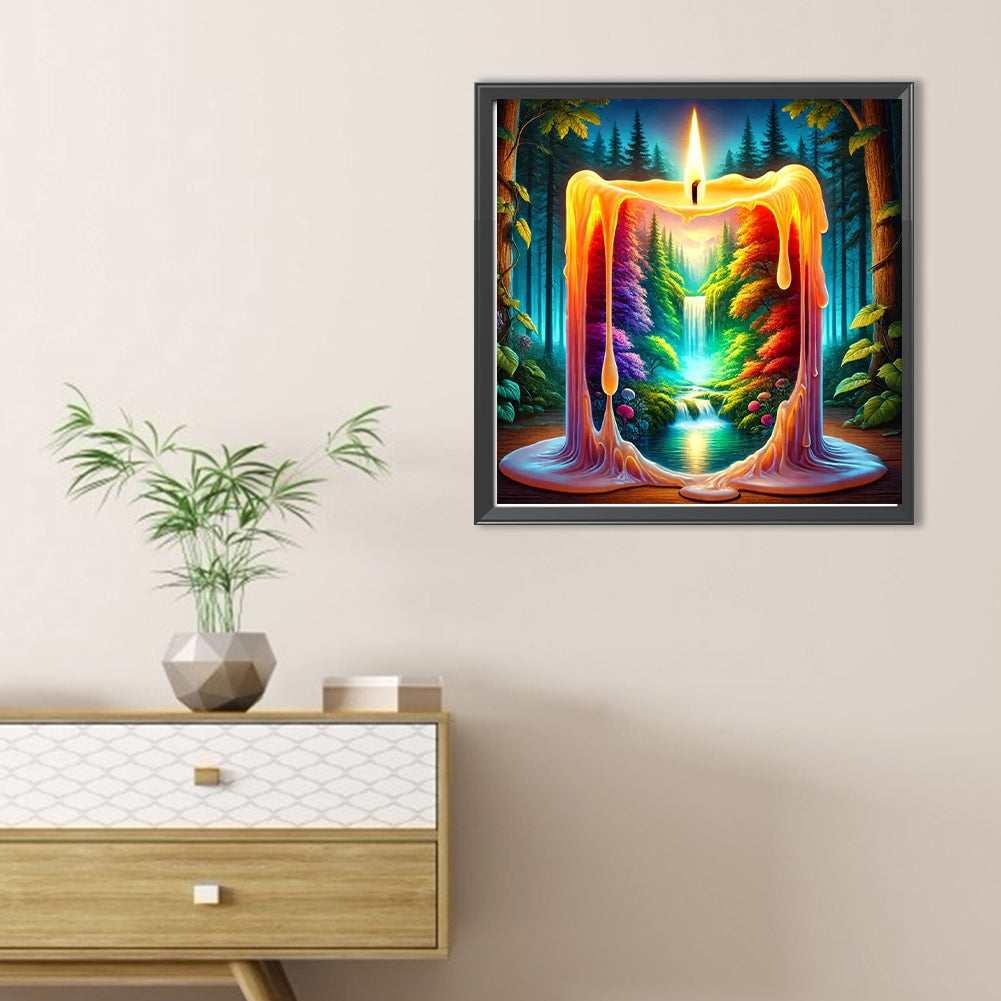Forest Candle - Full Round Drill Diamond Painting 30*30CM