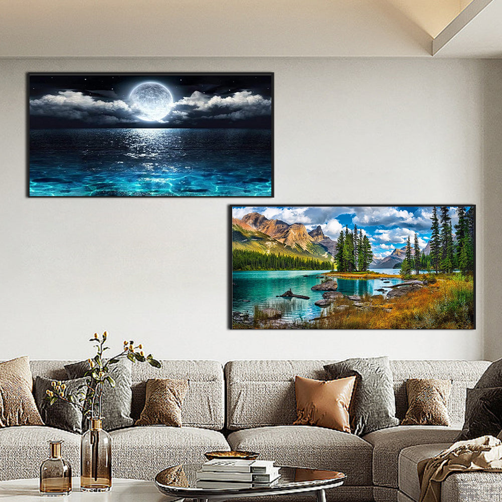 Outdoor Scenery - Full AB Round Drill Diamond Painting 80*40CM