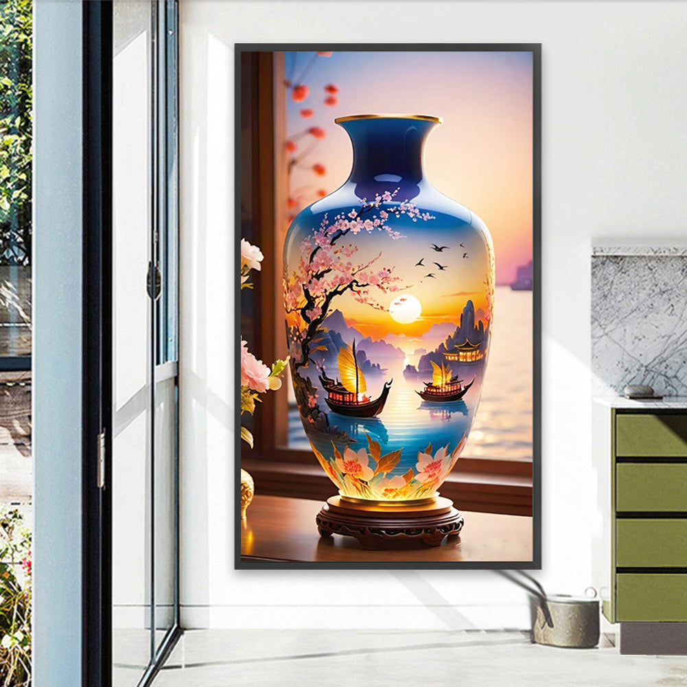 Birds And Vases - Full Square Drill Diamond Painting 40*70CM