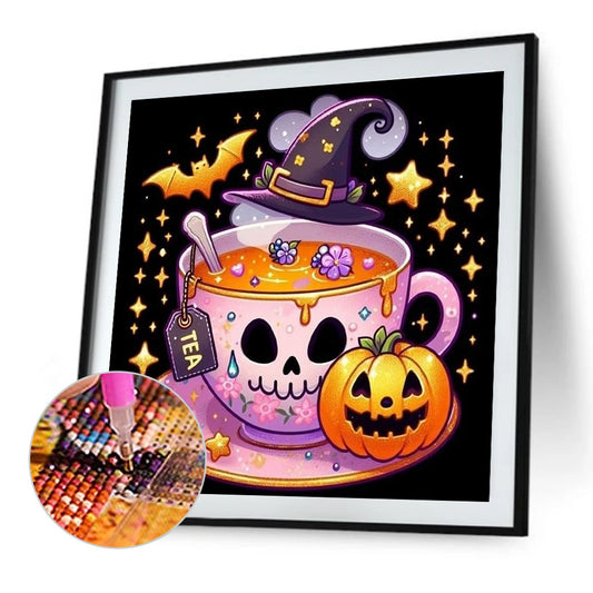 Halloween Magic Tea - Full Round Drill Diamond Painting 40*40CM