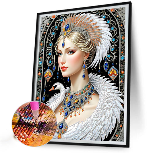 Elegant And Luxurious Woman - Special Shaped Drill Diamond Painting 30*40CM