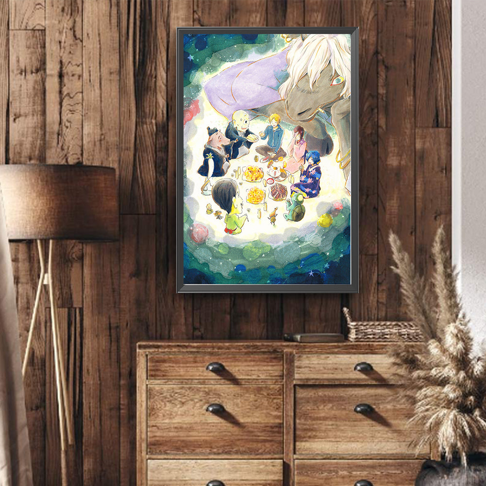 Natsume'S Book Of Friends And Dog Meeting - Full Round Drill Diamond Painting 40*60CM