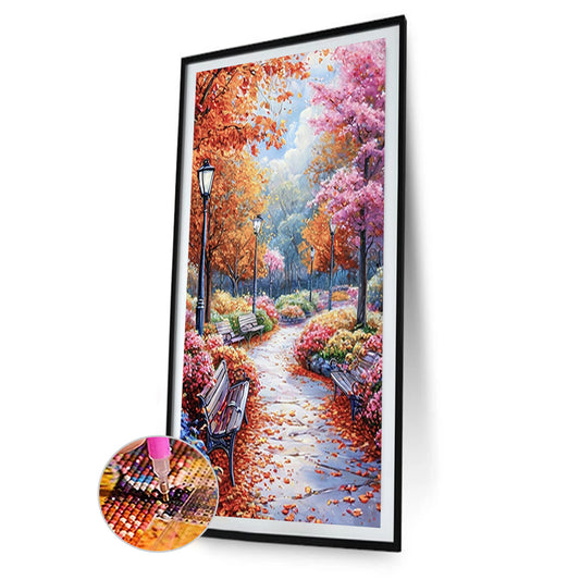 Path In The Woods - Full Round Drill Diamond Painting 40*70CM