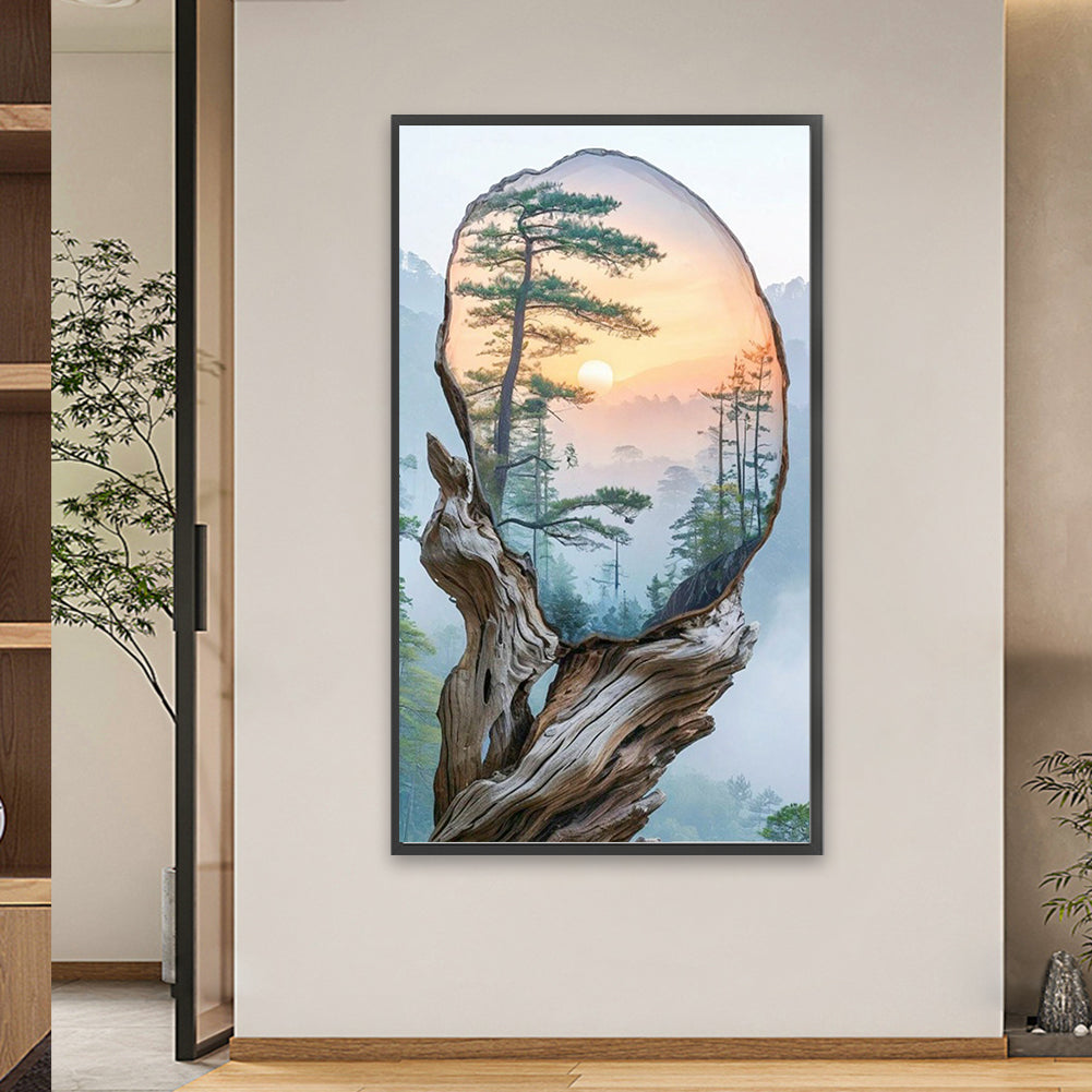 Sunset On The Tree - Full Square Drill Diamond Painting 40*70CM