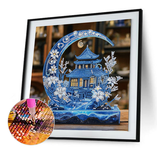 Crystal Crescent Castle - Special Shaped Drill Diamond Painting 30*30CM