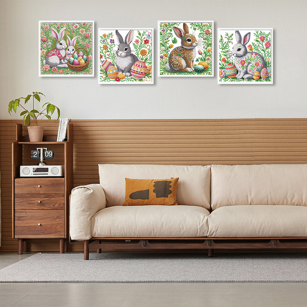 Easter Egg Bunny - Special Shaped Drill Diamond Painting 30*30CM