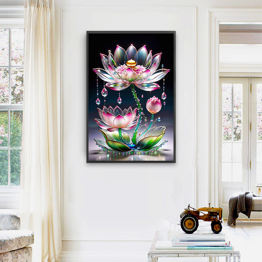 Crystal Flowers - Full Square Drill Diamond Painting 40*60CM