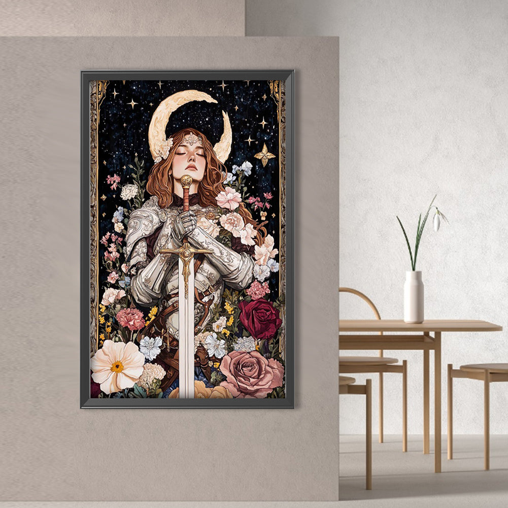 Vintage Knight - Full AB Round Drill Diamond Painting 40*65CM