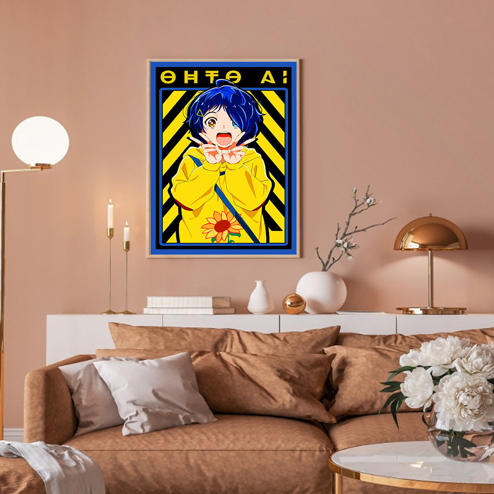 Cartoon Girl - Full Round Drill Diamond Painting 30*40CM
