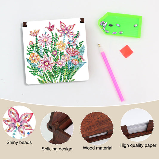 Animals Diamond Painting Notecard Box Gem Art Sticky Note Holder for Home Office