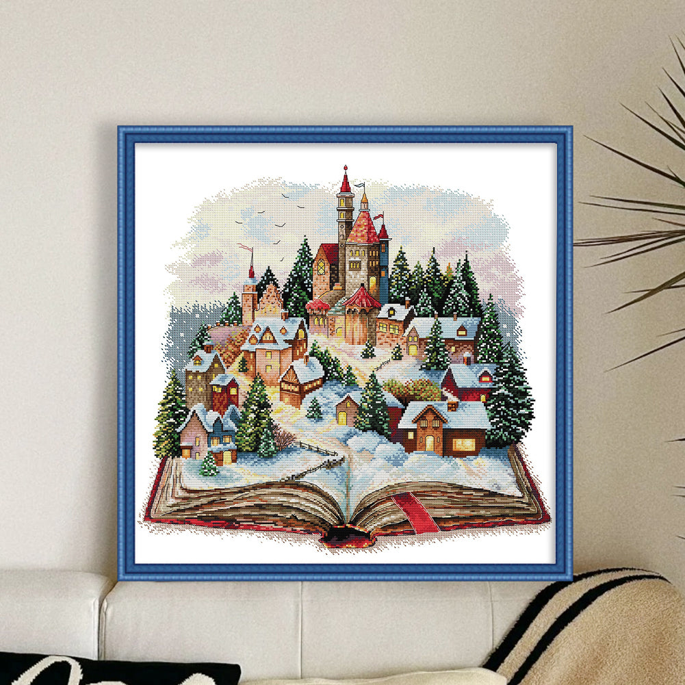 Magic Castle - 14CT Stamped Cross Stitch 52*52CM(Joy Sunday)