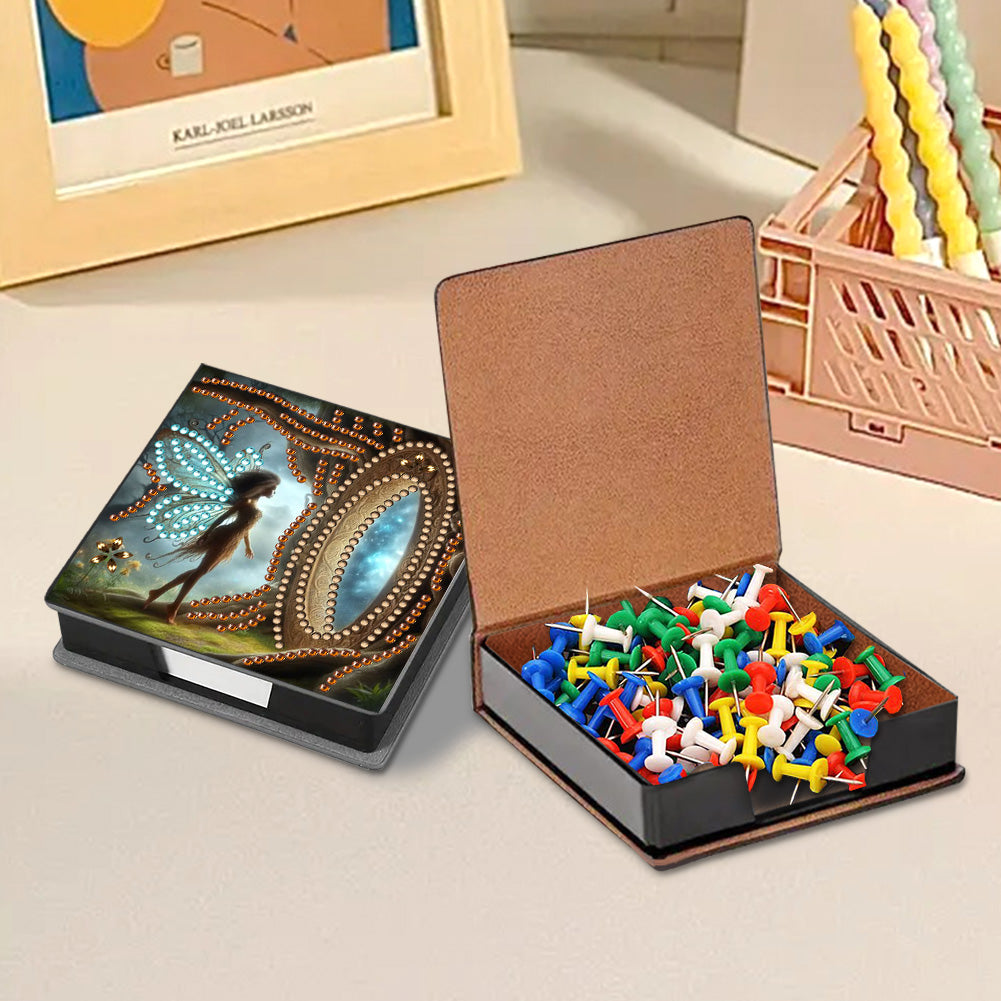 Leather 5D Diamond Painting Kit Note Box Diamond Art Notepad Box for Home Office