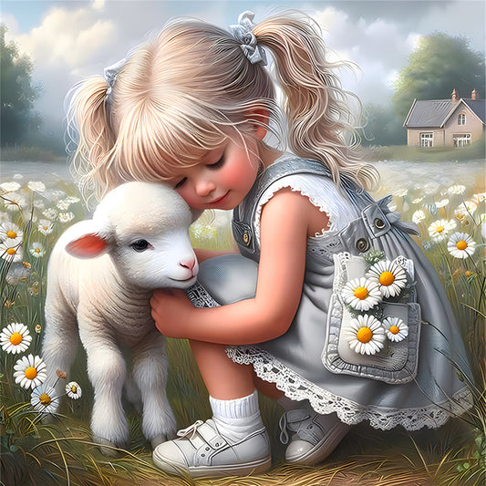 Lovely Girls - 11CT Stamped Cross Stitch 40*40CM