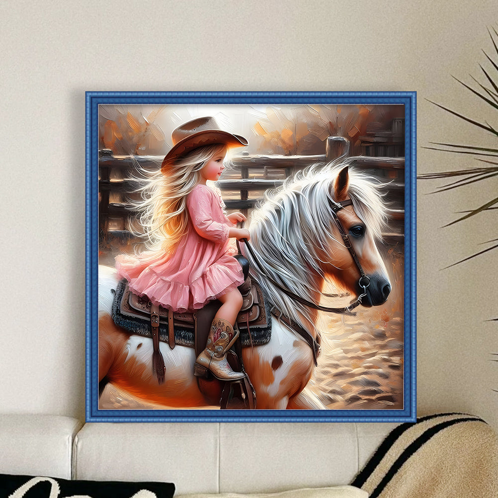 Lovely Girls - 11CT Stamped Cross Stitch 40*40CM