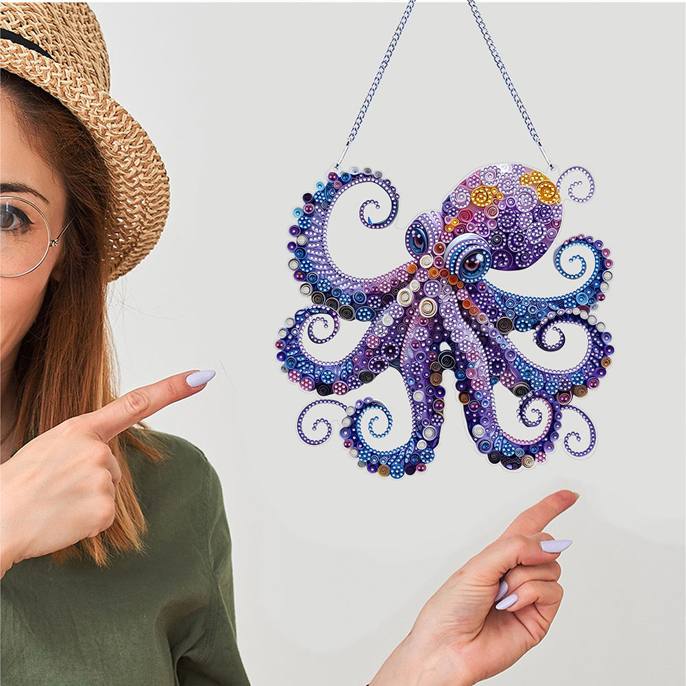 Acrylic Special Shape Animals Diamond Painting Ornaments for Garden Window Decor