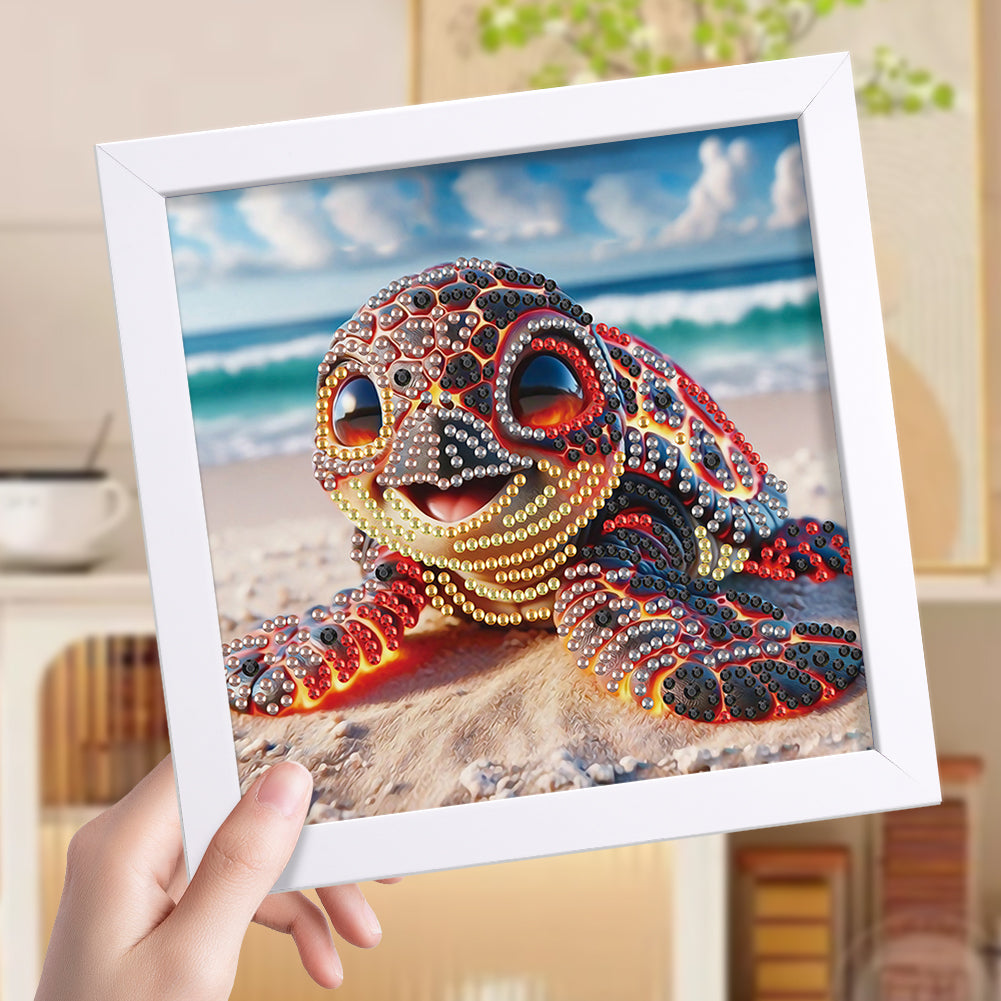 Sea Turtle - Special Shaped Drill Diamond Painting 15*15CM