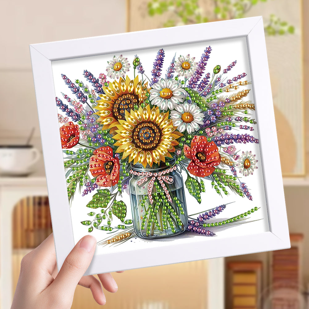 Butterfly Bouquet - Special Shaped Drill Diamond Painting 15*15CM