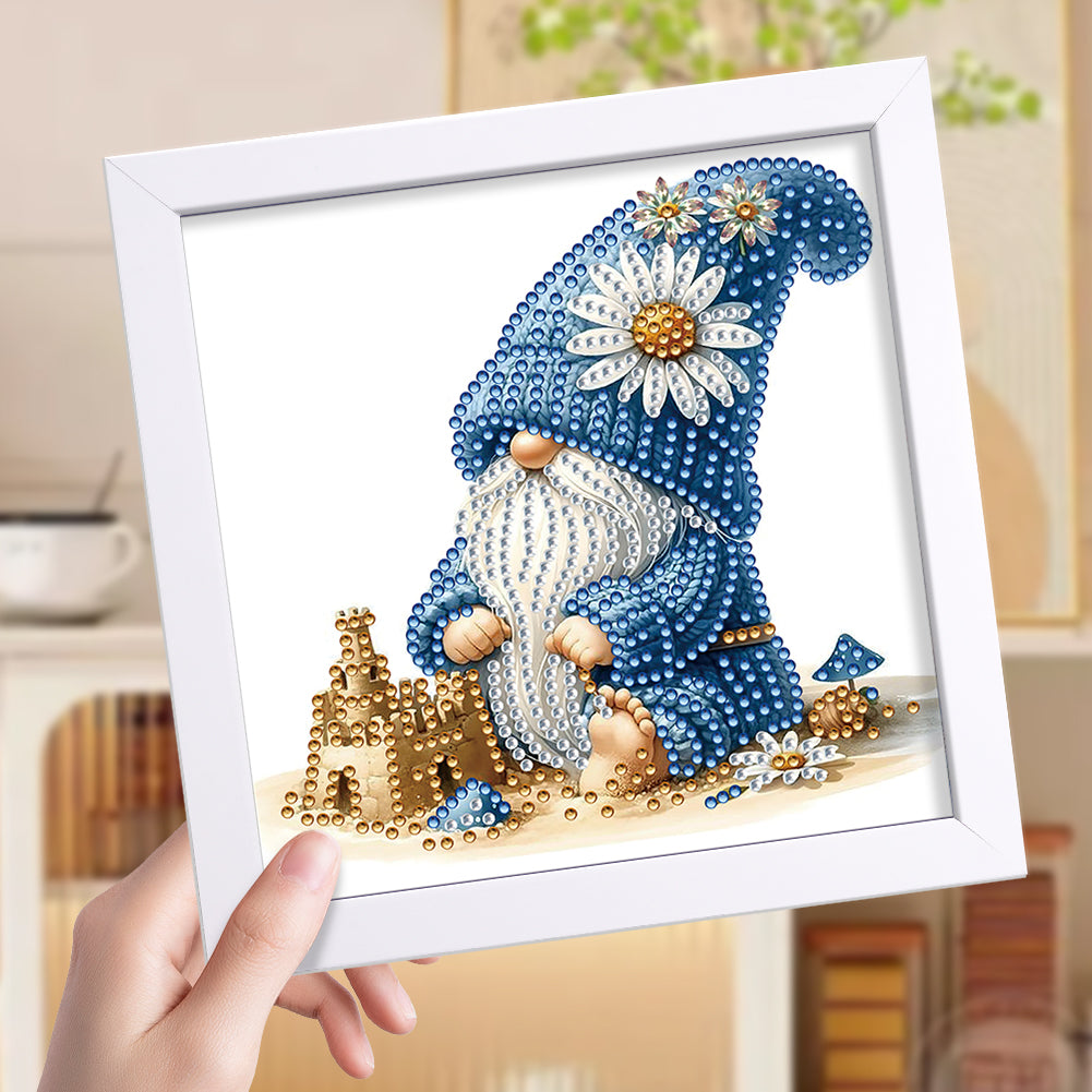 Sand Castle Gnome - Special Shaped Drill Diamond Painting 18*18CM