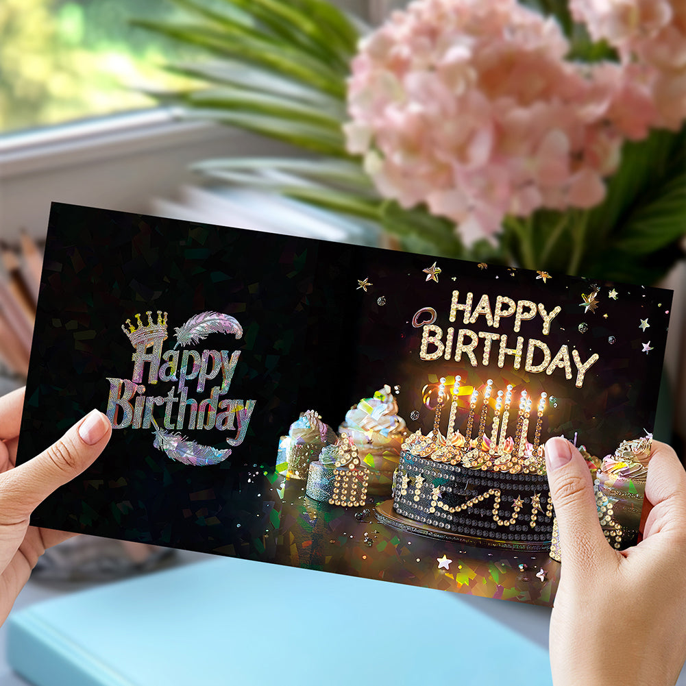 8/12pcs Diamond Painting Greeting Cards Handmade Diamond Art Cards for Adults