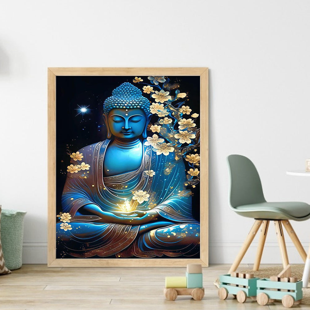 Buddha Statue - 11CT Stamped Cross Stitch 40*55CM