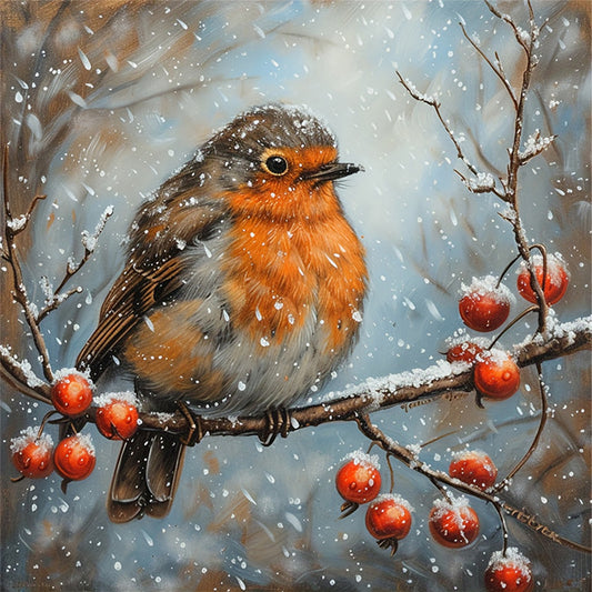 Robin - 11CT Stamped Cross Stitch 40*40CM