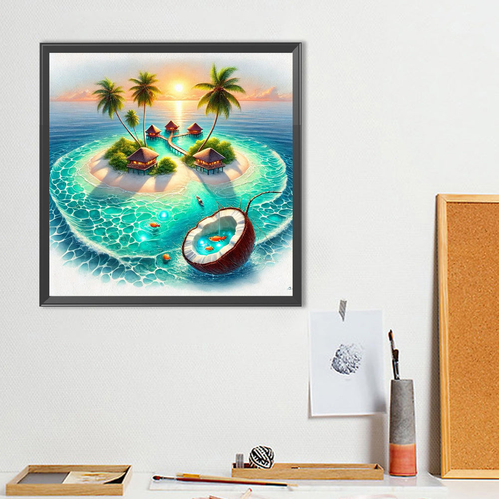 Island Scenery - Full Round Drill Diamond Painting 40*40CM