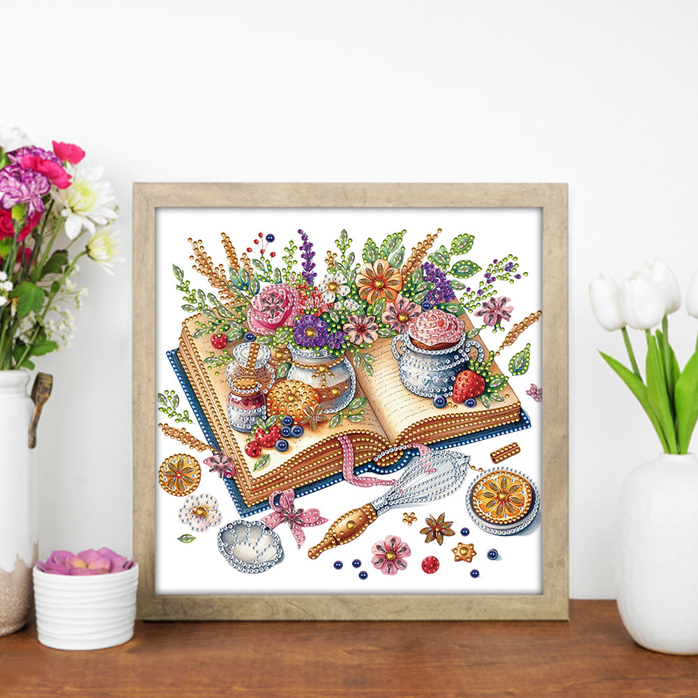 Book And Afternoon Tea - Special Shaped Drill Diamond Painting 30*30CM