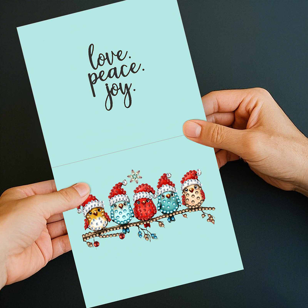 6/10/12 PCS DIY Diamond Art Greeting Cards Thank You Cards and Holiday Blessings