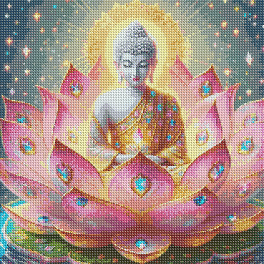 Lotus Buddha - Full Round Drill Diamond Painting 50*50CM