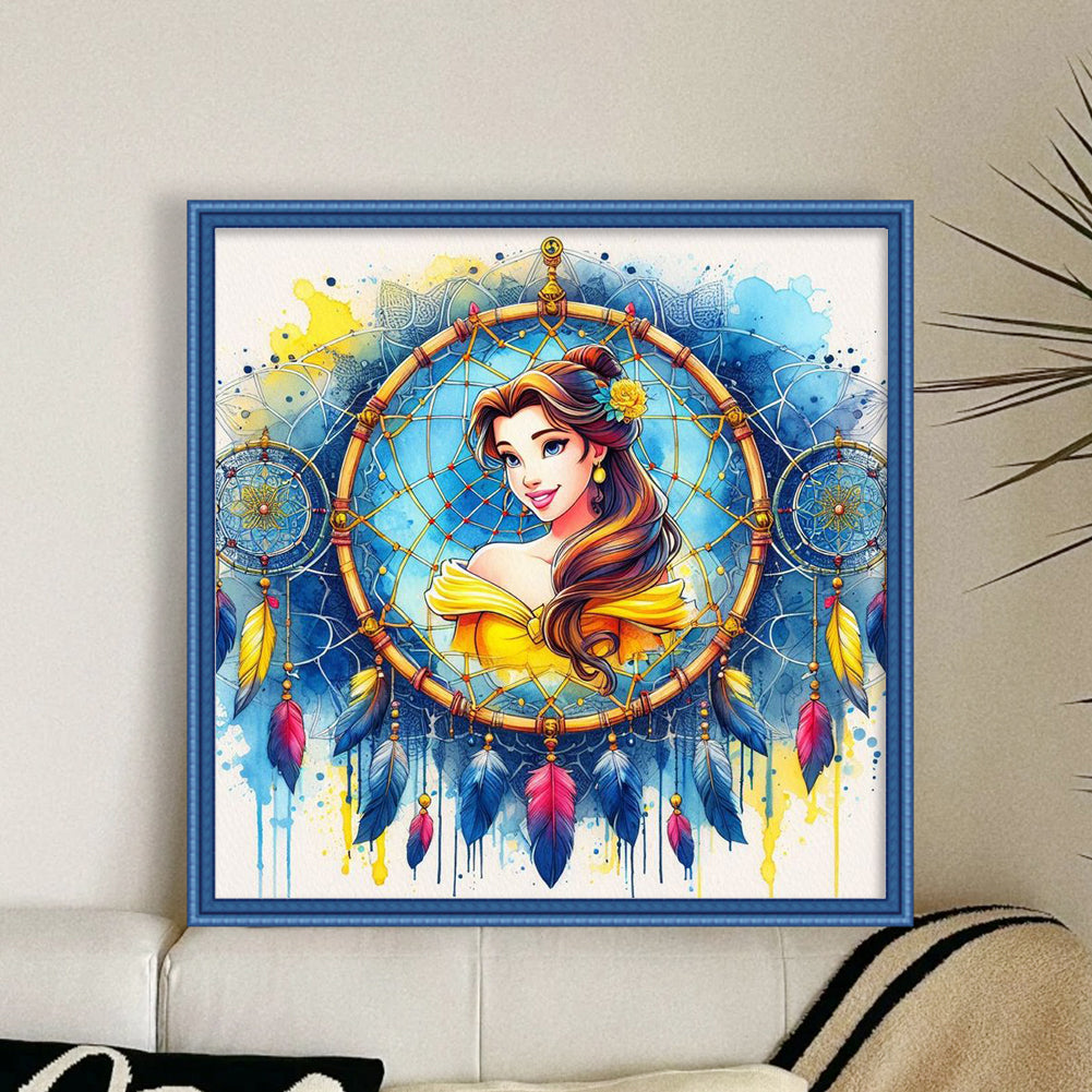 Dream Catcher Girl - 11CT Stamped Cross Stitch 40*40CM