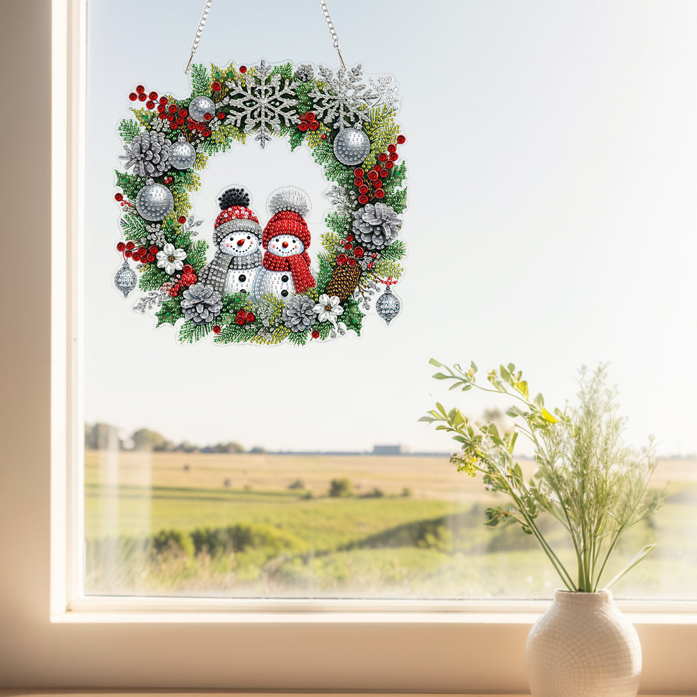 2D Flat Acrylic DIY Hanging Diamond Art Kits Special Shape Wall Door Decoration