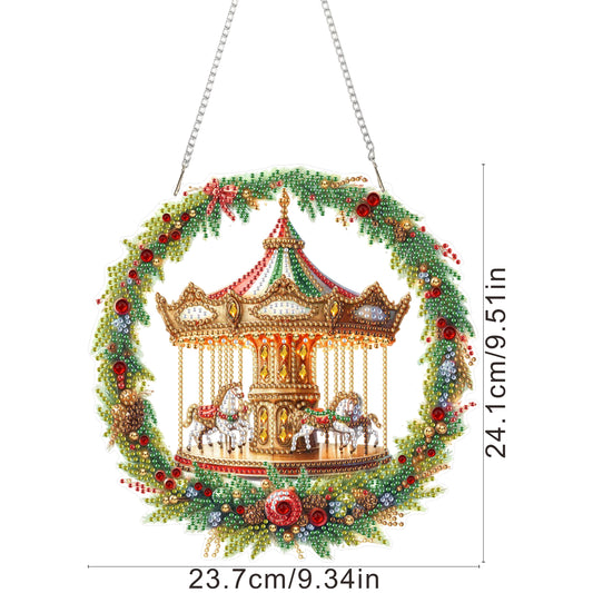 2D Flat Acrylic DIY Hanging Diamond Art Kits Special Shape Wall Door Decoration