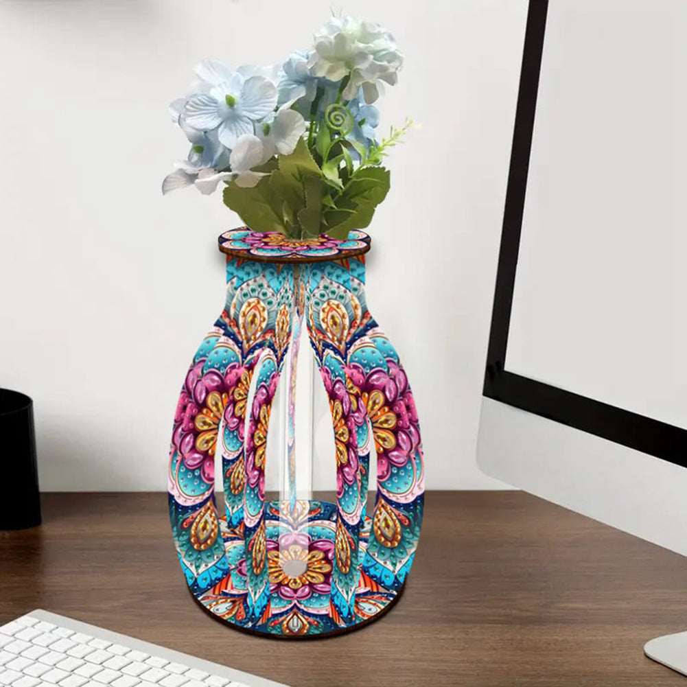 Diamond Painting Flower Vase Desktop Diamond Art Kits for Home Office Decor