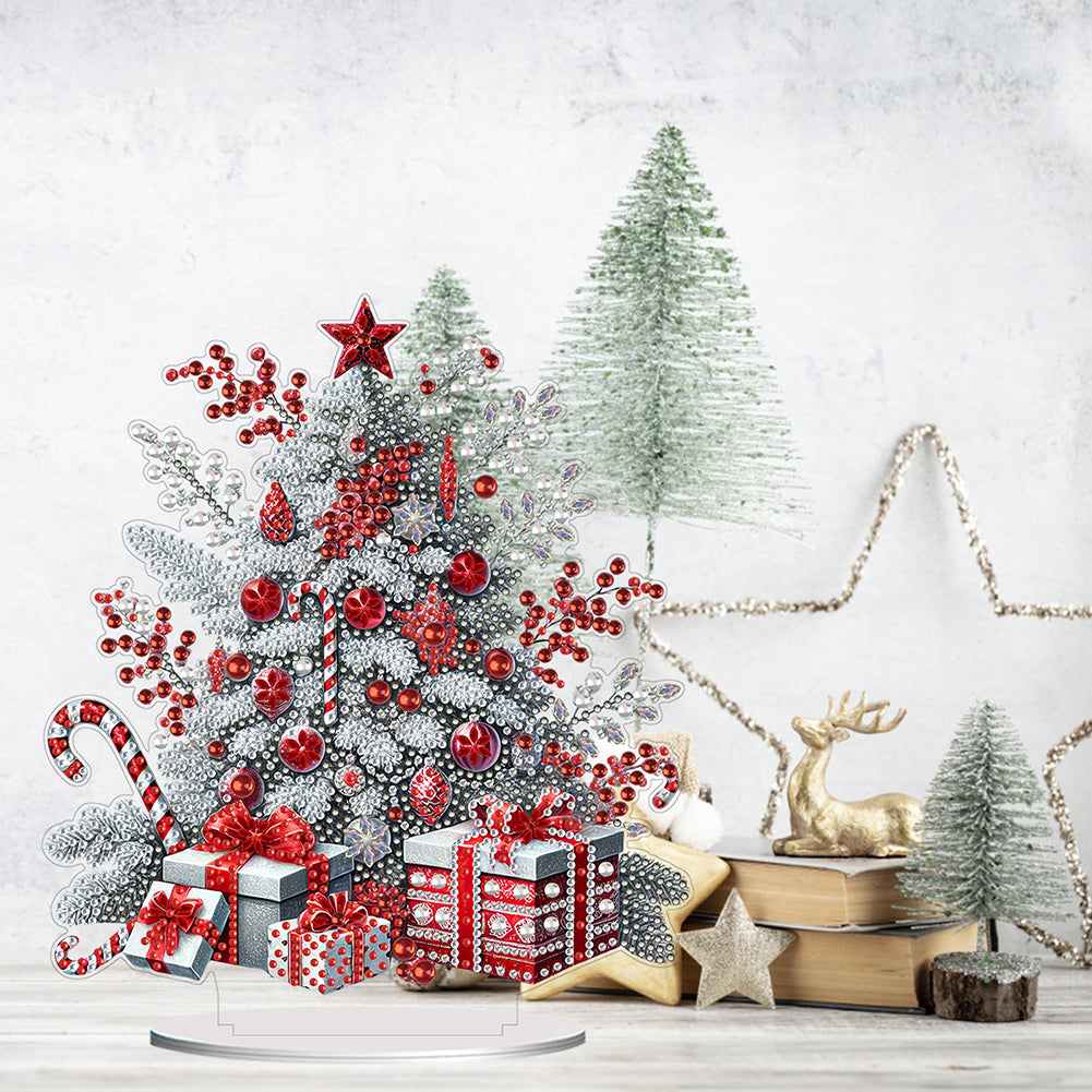 2D Flat Xmas DIY Desktop Diamond Art Kits Diamond Painting Desktop Ornaments Kit