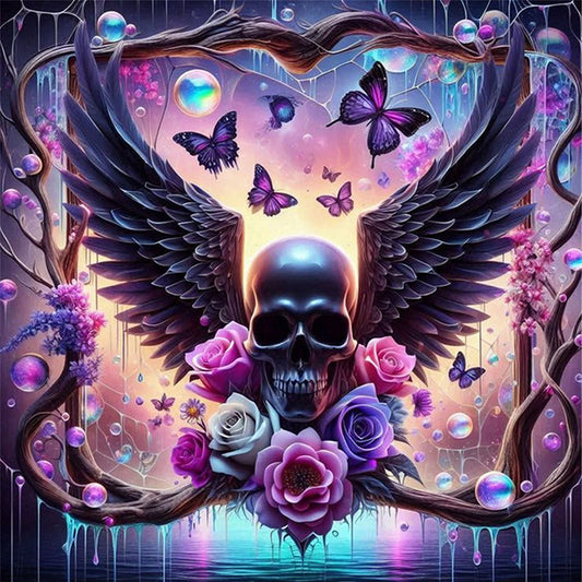 Skull Wings - 11CT Stamped Cross Stitch 40*40CM