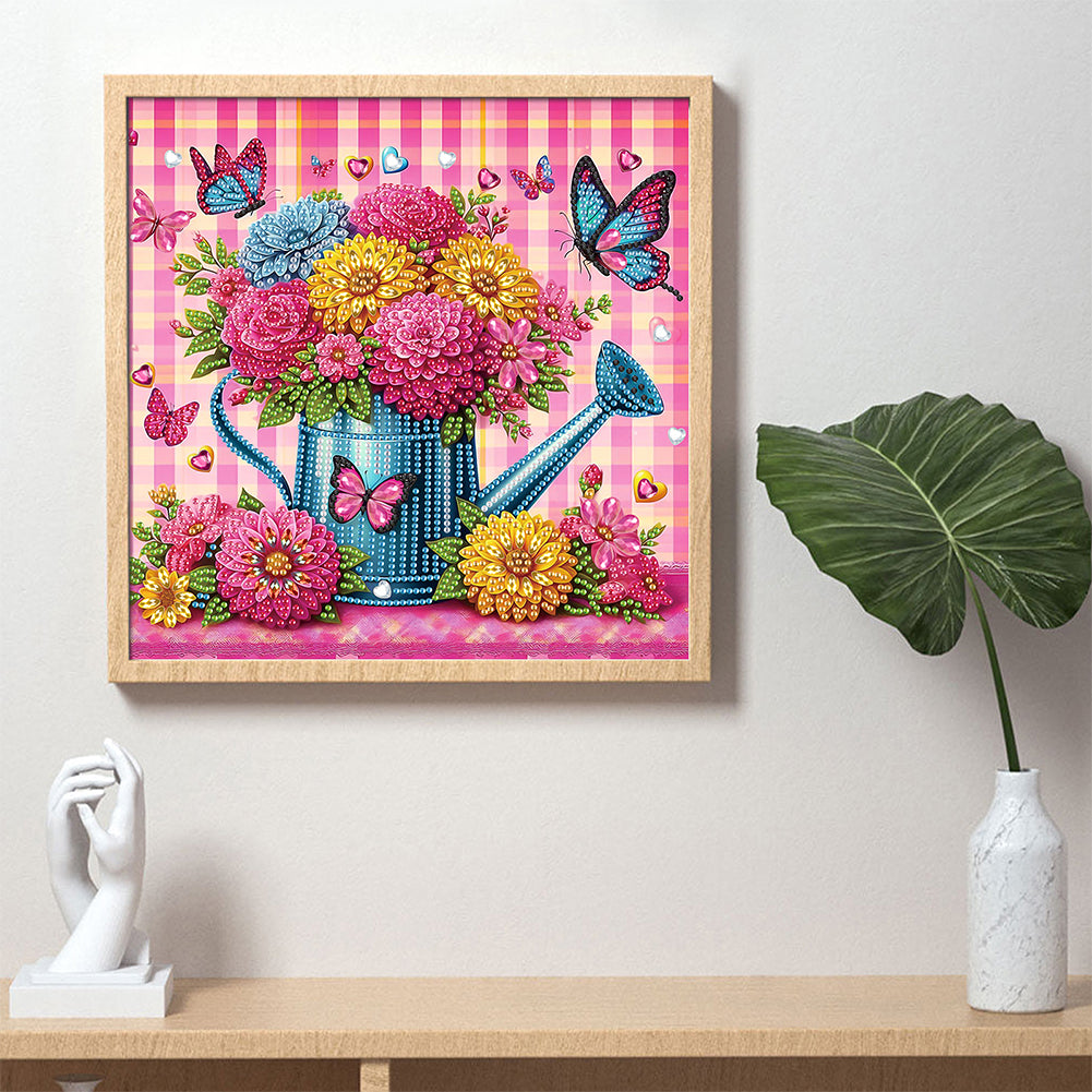 Kettle Bouquet - Special Shaped Drill Diamond Painting 30*30CM