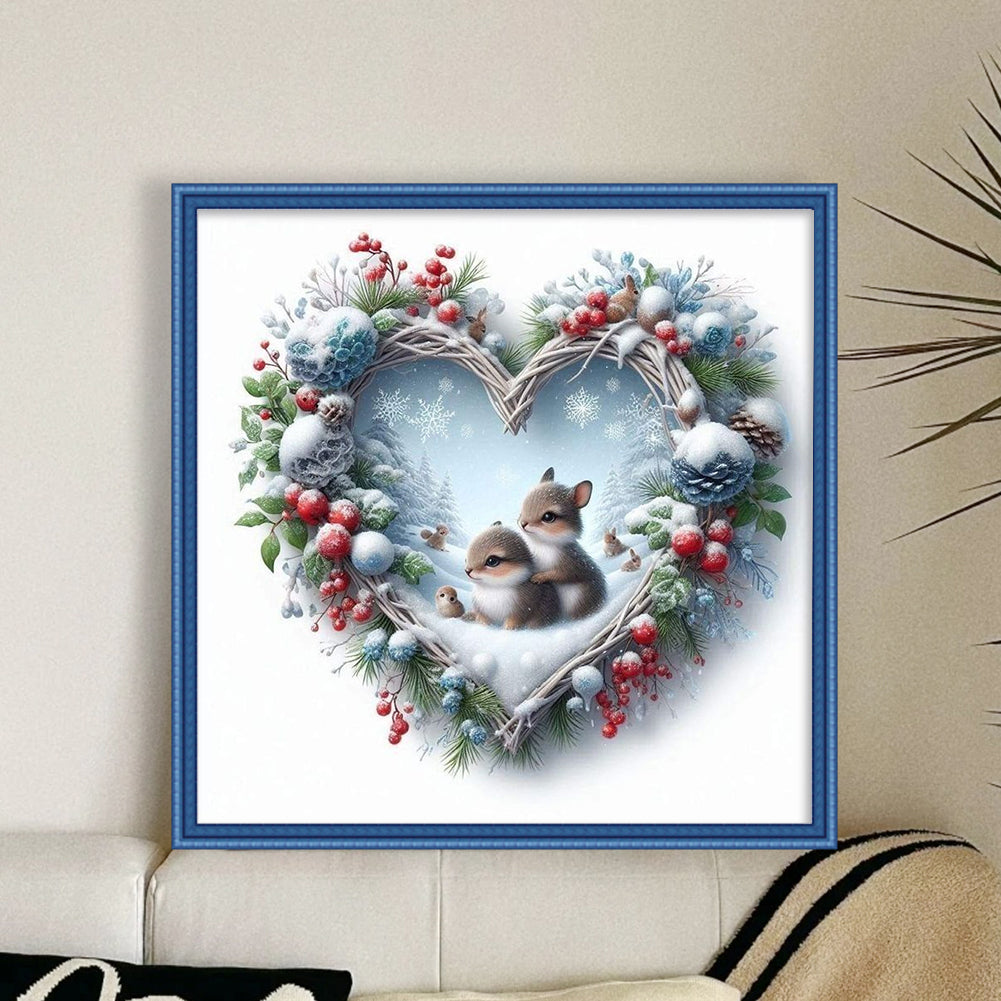 Love Snow Scenery - 11CT Stamped Cross Stitch 45*45CM